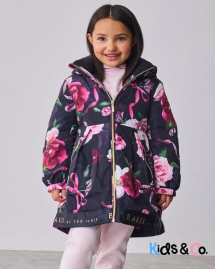 Baker by Ted Baker Shower Resistant Branded Hem Raincoat