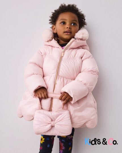 Baker by Ted Baker Shower Resistant Scallop Padded Coat With Detachable Bag