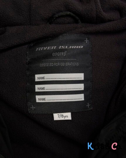 Boys Black Monogram Puffer Jacket