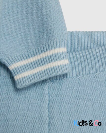 Baby Boys Blue Stripe Shawl Neck Cardigan Set