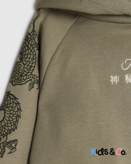 Mini Boys Khaki Japanese Hoodie