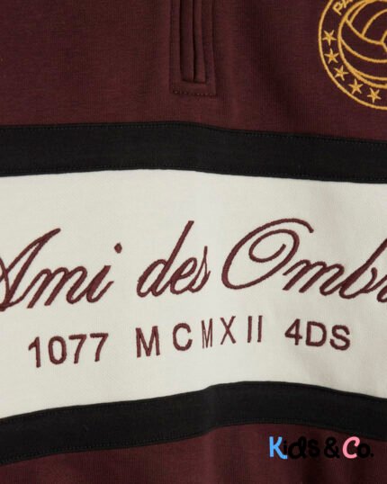 Mini Boys Red Colour Block Shirt