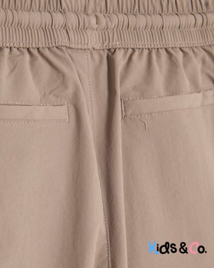 Mini Boys Beige Zip Cargo Trousers
