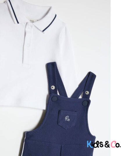 Baby Boys Navy Dungaree Outfit
