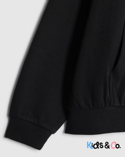 Boys Black Camo Bear Hoodie