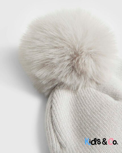 Mini Boys Grey Goggle Beanie Hat